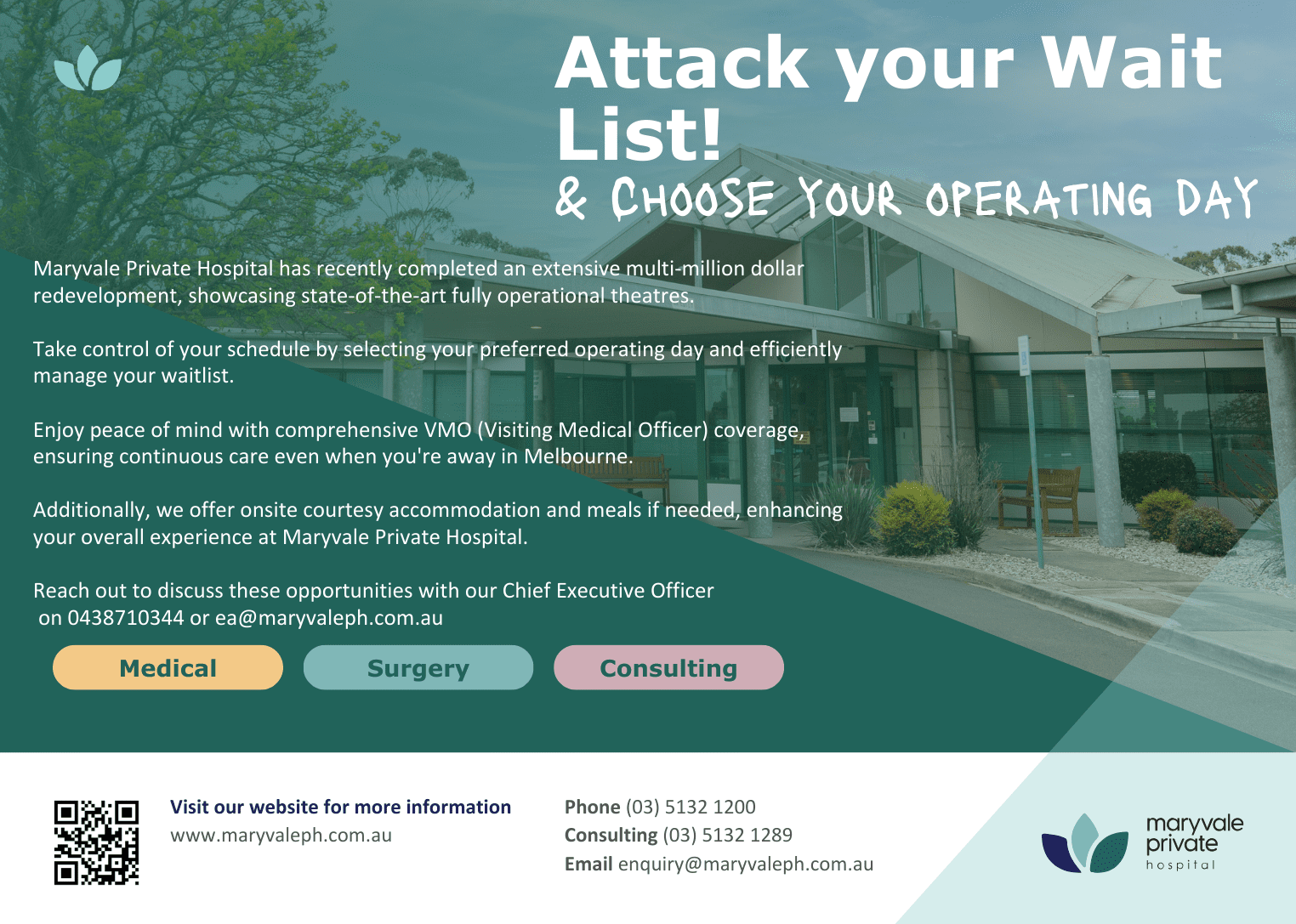 Attack your Wait List! & CHOOSE YOUR OPERATING DAY